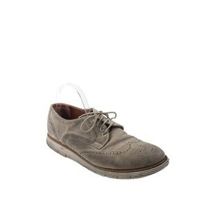 Franceschetti Mens Suede Geometric Laced Textured Casual Shoes Gray Size EUR 45